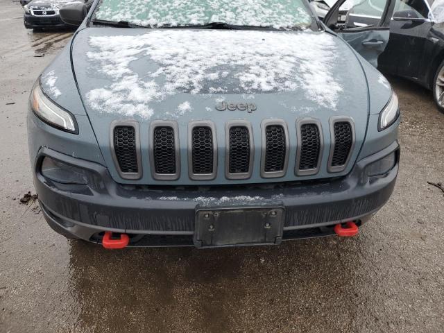 1C4PJMBS8EW161170 - 2014 JEEP CHEROKEE TRAILHAWK BLUE photo 12