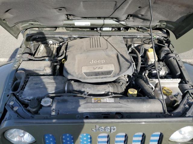 1C4HJWEG0FL548130 - 2015 JEEP WRANGLER U SAHARA მწვანე ფოტო 12