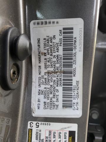 1NXBR32EX6Z605567 - 2006 TOYOTA COROLLA CE GRAY photo 13