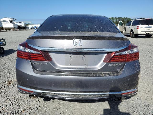 1HGCR2F5XGA169336 - 2016 HONDA ACCORD SPORT GRAY photo 6