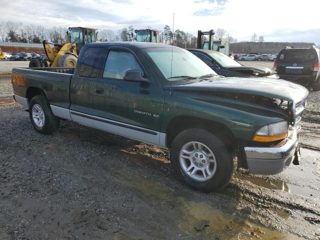 1B7GL22X91S114600 - 2001 DODGE DAKOTA GREEN photo 4