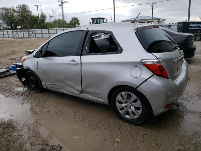 JTDJTUD3XCD540296 - 2012 TOYOTA YARIS SILVER photo 2