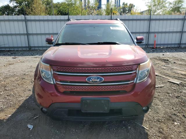 1FM5K8F80DGC20596 - 2013 FORD EXPLORER LIMITED RED photo 5