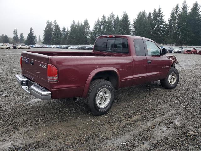 1B7GG22XXYS778032 - 2000 DODGE DAKOTA BURGUNDY photo 3