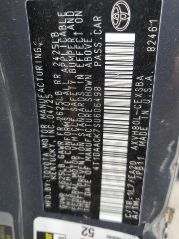 4T1DAACK7SU606498 - 2025 TOYOTA CAMRY XSE Boz foto 12