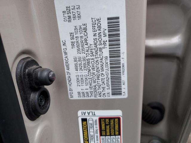 5J6RW2H57JL004199 - 2018 HONDA CR-V EX TAN photo 13