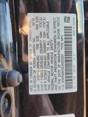 2HKRW6H32JH223331 - 2018 HONDA CR-V LX Қара фото 13