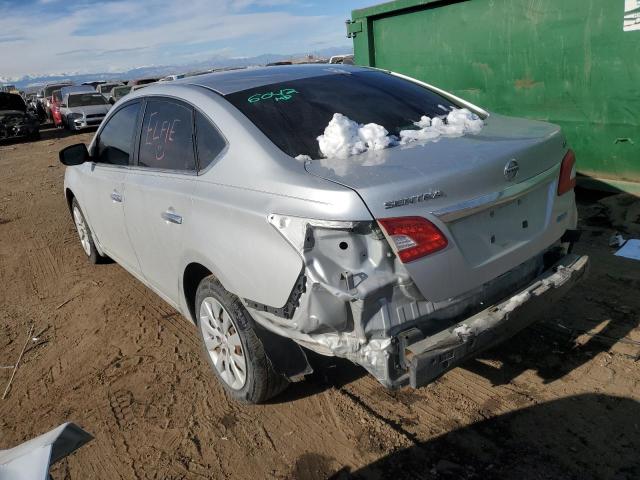 3N1AB7AP7EY310102 - 2014 NISSAN SENTRA S SILVER photo 2