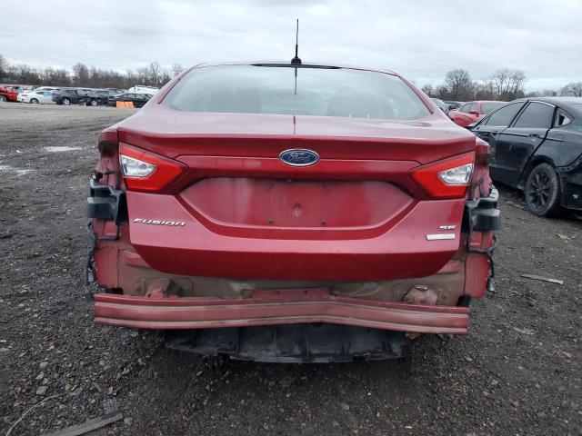 3FA6P0H9XGR296766 - 2016 FORD FUSION SE RED photo 6