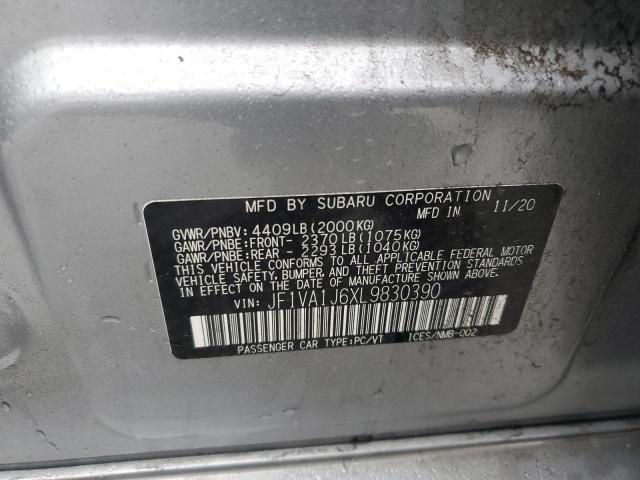 JF1VA1J6XL9830390 - 2020 SUBARU WRX LIMITED SILVER photo 12