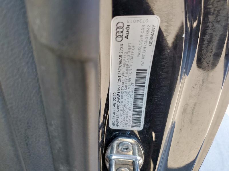 WAUVGAFH7AN018842 - 2010 AUDI S5 PRESTIGE BLACK photo 12