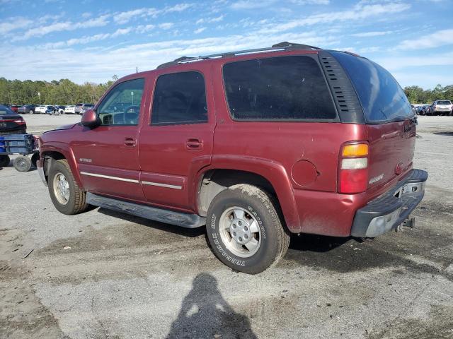 1GNEC13ZX2J274176 - 2002 CHEVROLET TAHOE C1500 BURGUNDY photo 2