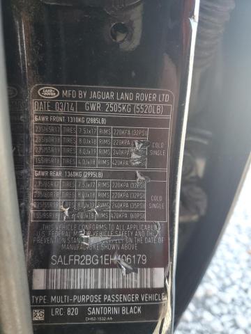 SALFR2BG1EH406179 - 2014 LAND ROVER LR2 HSE BLACK photo 13
