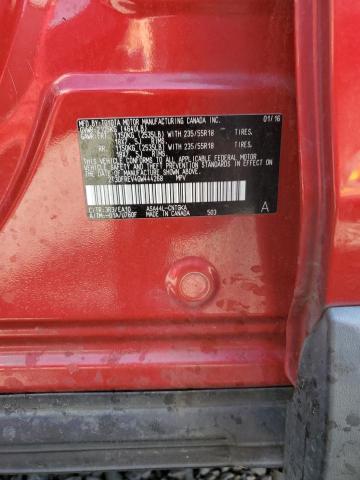 2T3DFREV4GW444268 - 2016 TOYOTA RAV4 LIMITED 红色 照片 13
