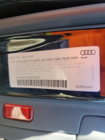WAUB4CF52MA024234 - 2021 AUDI S5 PRESTIGE BLACK photo 12