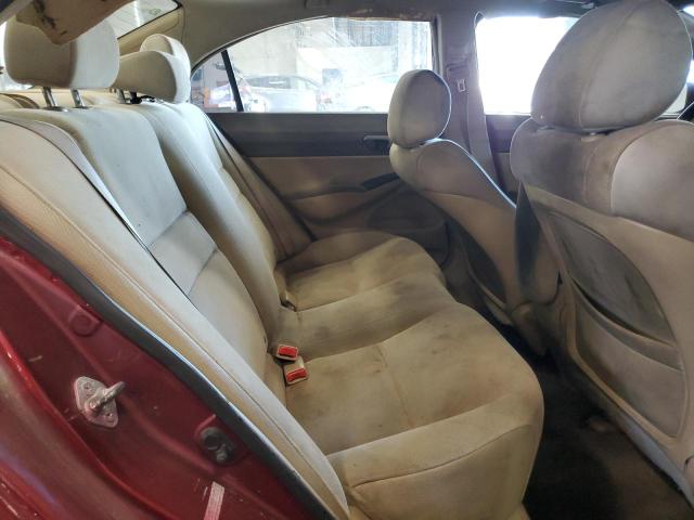 1HGFA16557L106132 - 2007 HONDA CIVIC LX RED photo 10