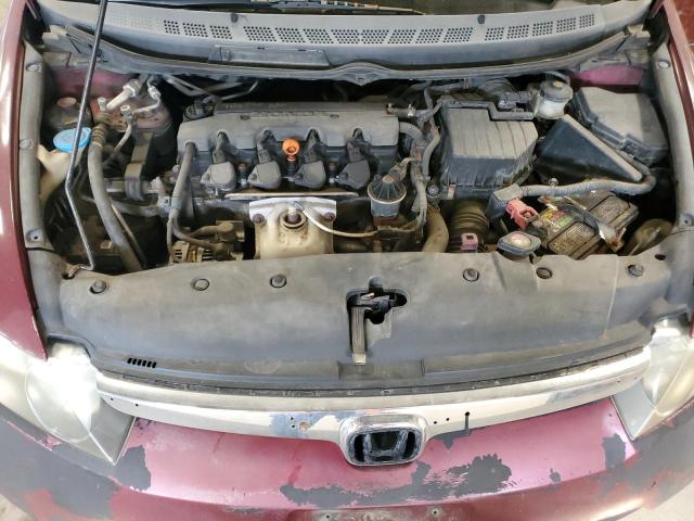 1HGFA16557L106132 - 2007 HONDA CIVIC LX RED photo 11