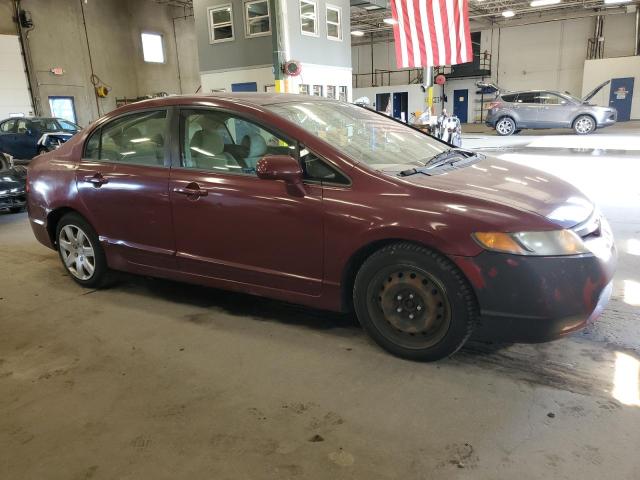 1HGFA16557L106132 - 2007 HONDA CIVIC LX RED photo 4