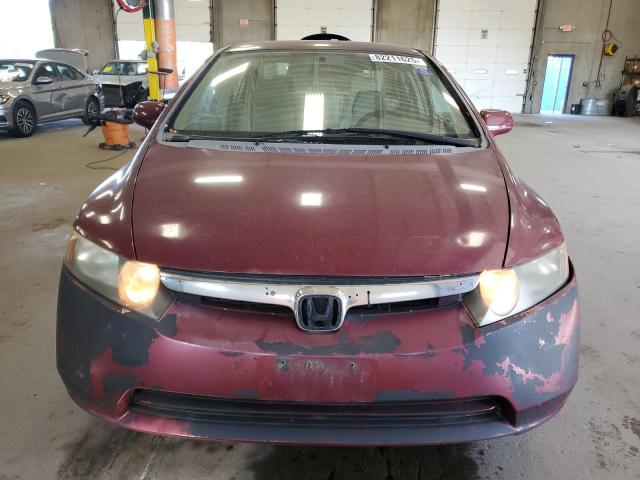 1HGFA16557L106132 - 2007 HONDA CIVIC LX RED photo 5