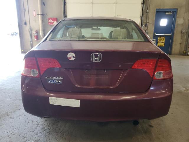 1HGFA16557L106132 - 2007 HONDA CIVIC LX RED photo 6