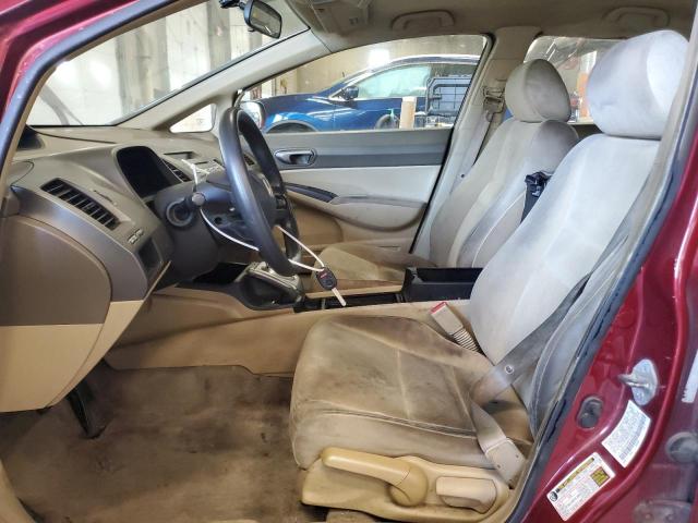 1HGFA16557L106132 - 2007 HONDA CIVIC LX RED photo 7