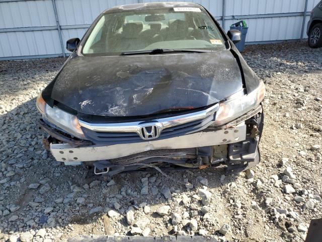 2HGFB2F53CH599268 - 2012 HONDA CIVIC LX BLACK photo 5