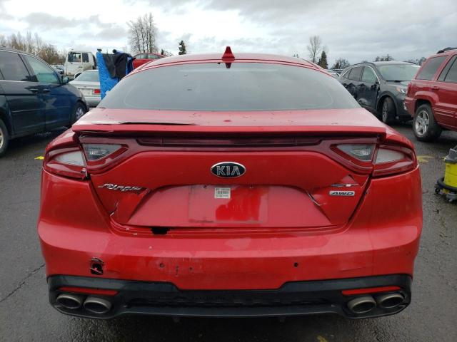 KNAE55LC5J6016894 - 2018 KIA STINGER GT2 RED photo 6