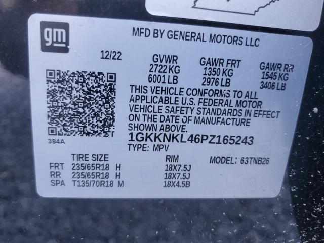 1GKKNKL46PZ165243 - 2023 GMC ACADIA SLE 黑色 照片 14