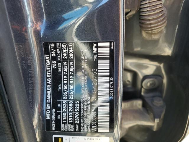 WDCGG5HB3FG425753 - 2015 MERCEDES-BENZ GLK 350 CHARCOAL photo 13