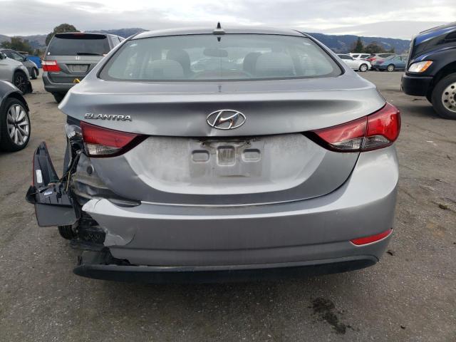 5NPDH4AE8GH741781 - 2016 HYUNDAI ELANTRA SE GRAY photo 6