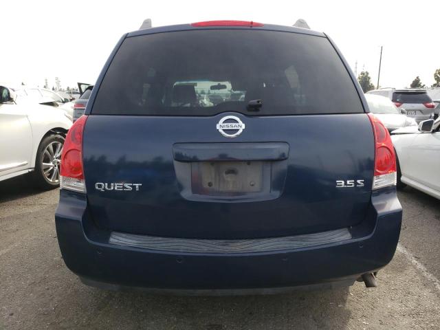 5N1BV28U46N116810 - 2006 NISSAN QUEST S BLUE photo 6