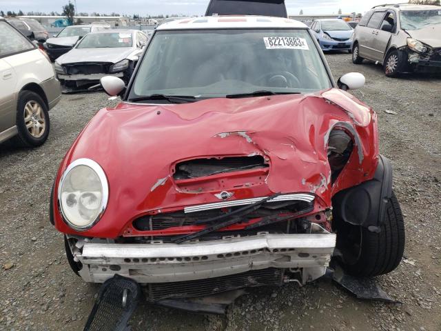 WMWRE33432TD51639 - 2002 MINI COOPER S RED photo 5