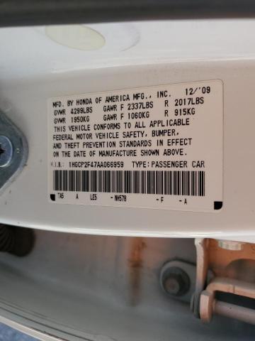 1HGCP2F47AA066959 - 2010 HONDA ACCORD LXP 白色 照片 13