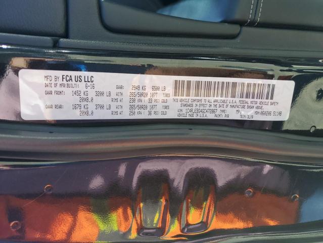 1C4RJEBG4GC472867 - 2016 JEEP GRAND CHER LIMITED BLACK photo 13