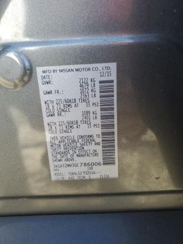 5N1AT2MV3GC786006 - 2016 NISSAN ROGUE S 灰色 照片 14