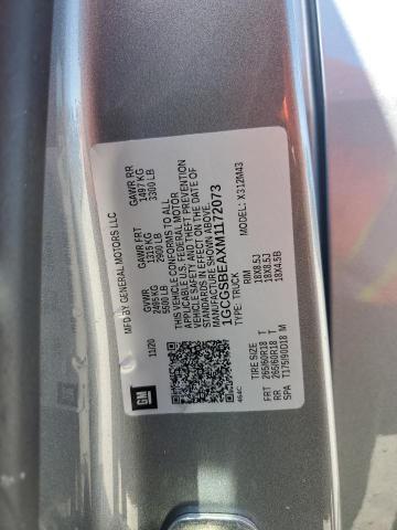 1GCGSBEAXM1172073 - 2021 CHEVROLET COLORADO GRAY photo 12