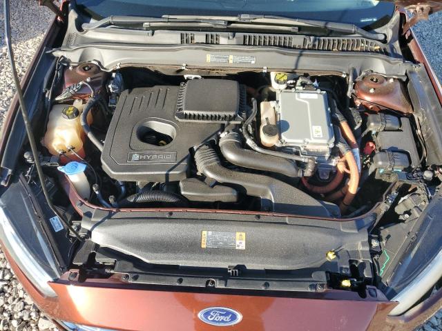 3FA6P0LU3GR291047 - 2016 FORD FUSION SE HYBRID BURGUNDY photo 11