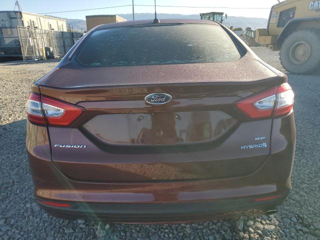3FA6P0LU3GR291047 - 2016 FORD FUSION SE HYBRID BURGUNDY photo 6