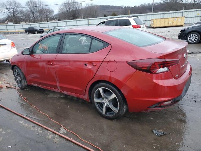 5NPD74LF4KH446033 - 2019 HYUNDAI ELANTRA SE RED photo 2