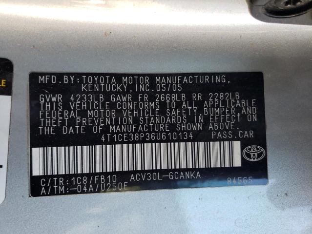 4T1CE38P36U610134 - 2006 TOYOTA CAMRY SE SILVER photo 12