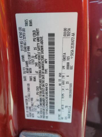 1FMCU9GX3EUB36613 - 2014 FORD ESCAPE SE RED photo 13