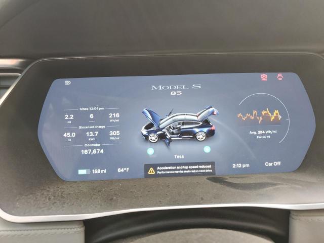 5YJSA1H19EFP53866 - 2014 TESLA MODEL S BLUE photo 9