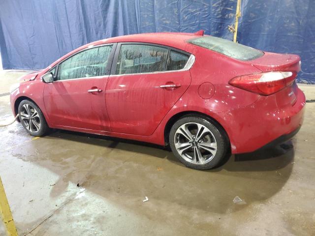 KNAFX4A84E5092304 - 2014 KIA FORTE EX RED photo 2