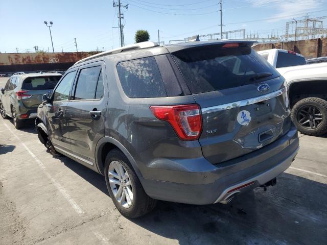 1FM5K7D89GGC05385 - 2016 FORD EXPLORER XLT رمادي صورة 2
