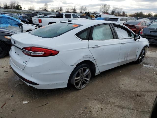 3FA6P0HD7JR277152 - 2018 FORD FUSION SE WHITE photo 3