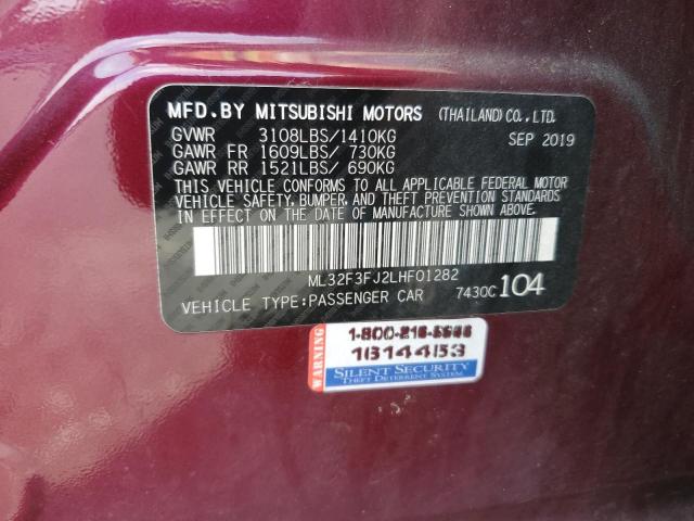 ML32F3FJ2LHF01282 - 2020 MITSUBISHI MIRAGE G4 ES PURPLE photo 12