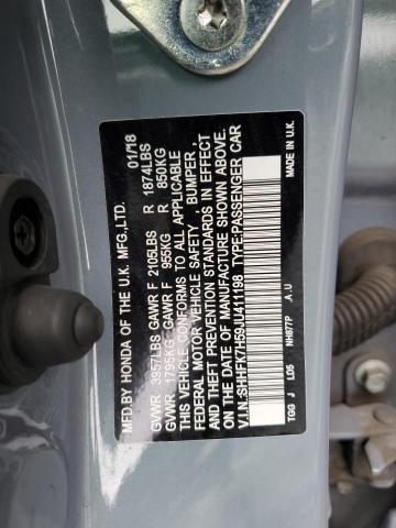 SHHFK7H59JU411198 - 2018 HONDA CIVIC EX GRAY photo 13