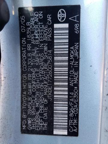 JTKDE177260075814 - 2006 TOYOTA SCION TC 银色 照片 13