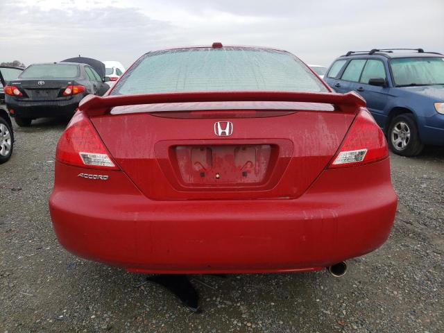 1HGCM716X6A012416 - 2006 HONDA ACCORD EX RED photo 6