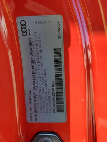 WAUM2AFH2GN011624 - 2016 AUDI A5 PREMIUM PLUS S-LINE RED photo 12